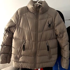 Spyder Kids' Tan Puffer Jacket SIZE SMALL (boys 4-6)
